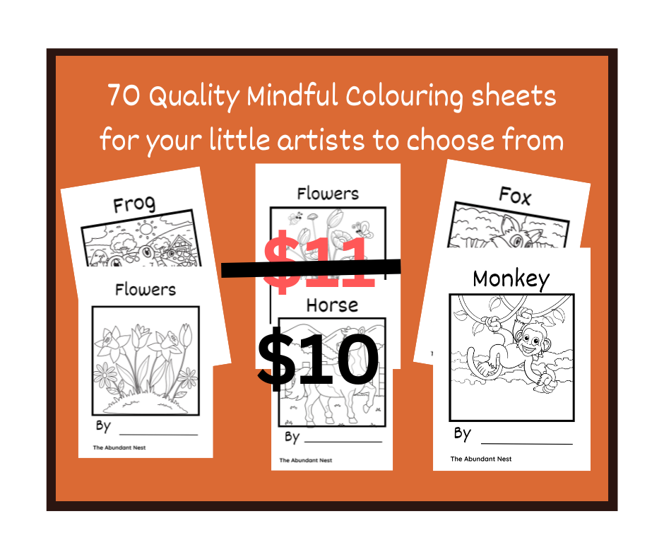 Mindful Colouring SET - Animal and Flower Art for Kids