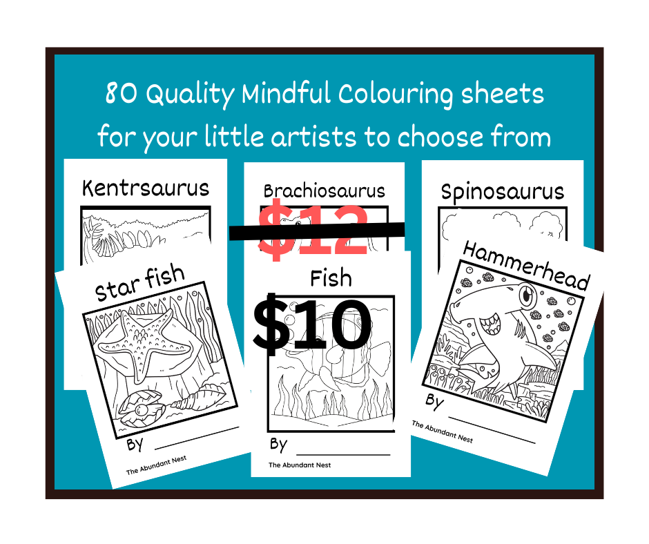 Mindful Colouring SET - Ocean and Dinosaur Art for Kids