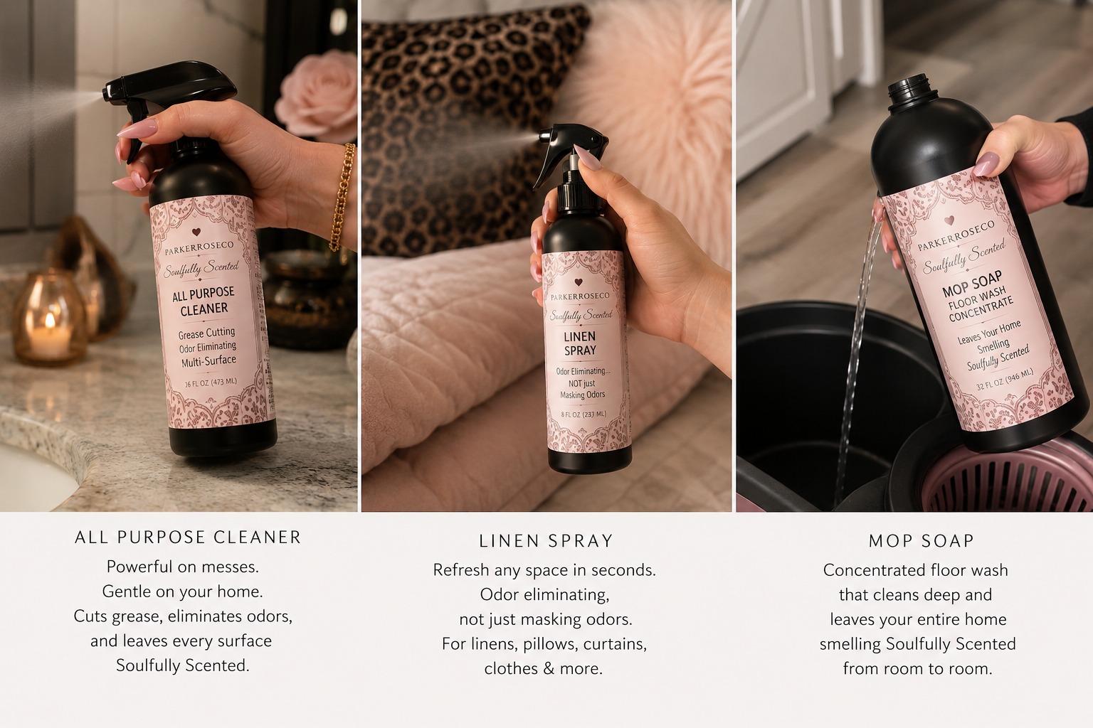 ParkerRoseCo.'s Soulfully Scented "Lace & Linen" Home Care Collection Bundle
