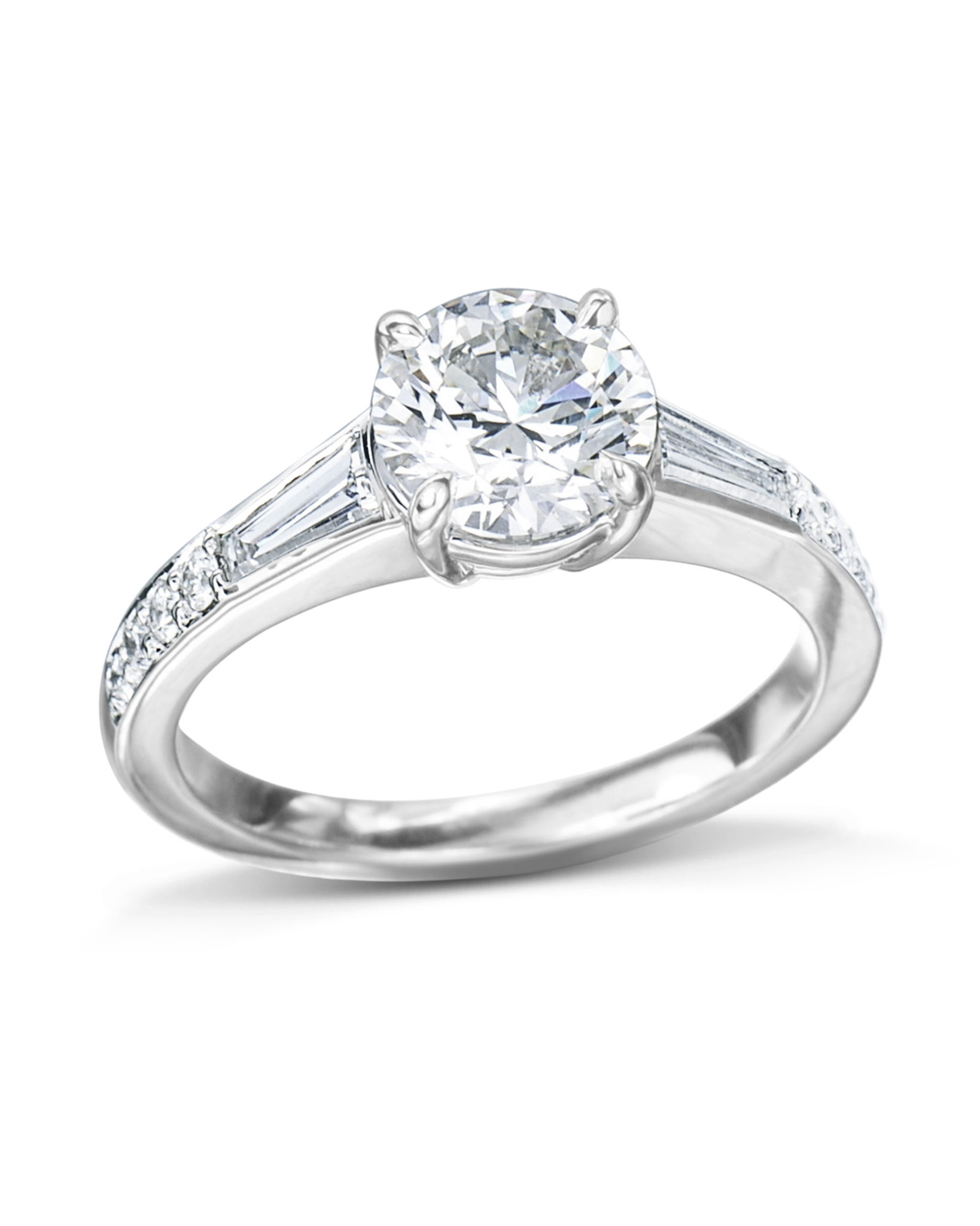 Classic Platinum Diamond Engagement Ring