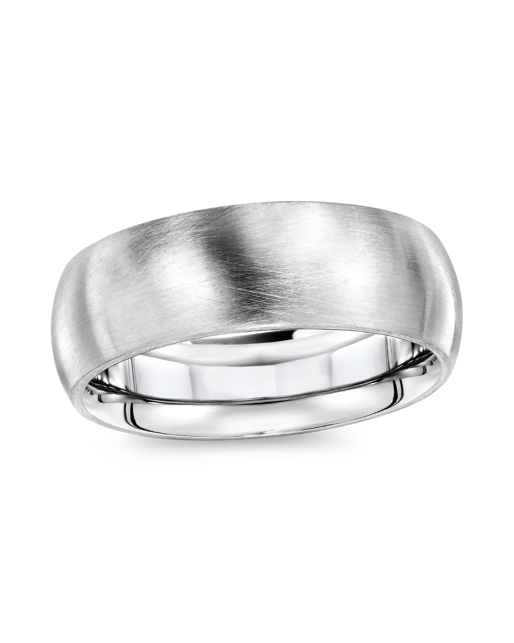 Classic Platinum Wedding Band with Matte Finish