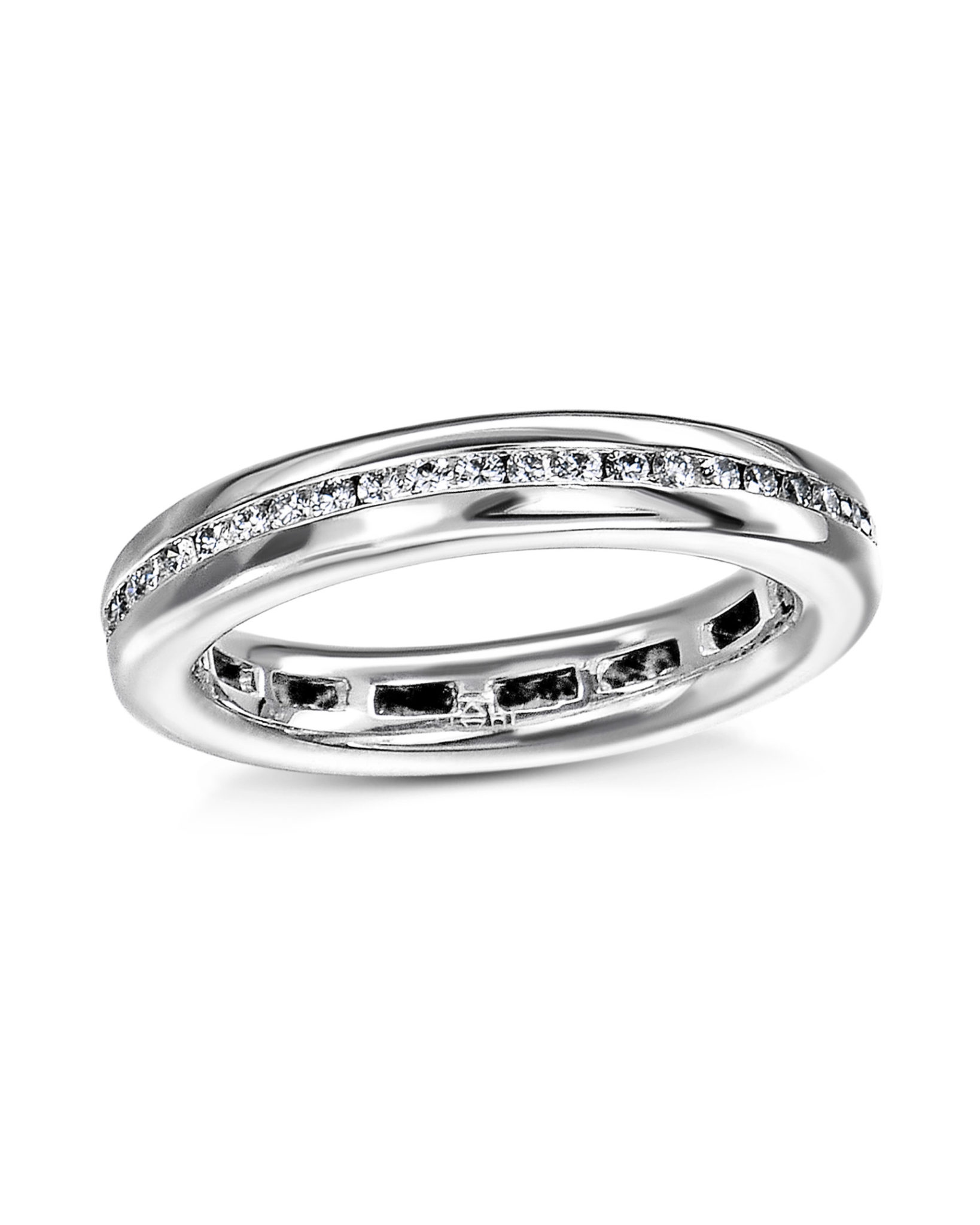 Channel-Set Diamond and Platinum Eternity Band