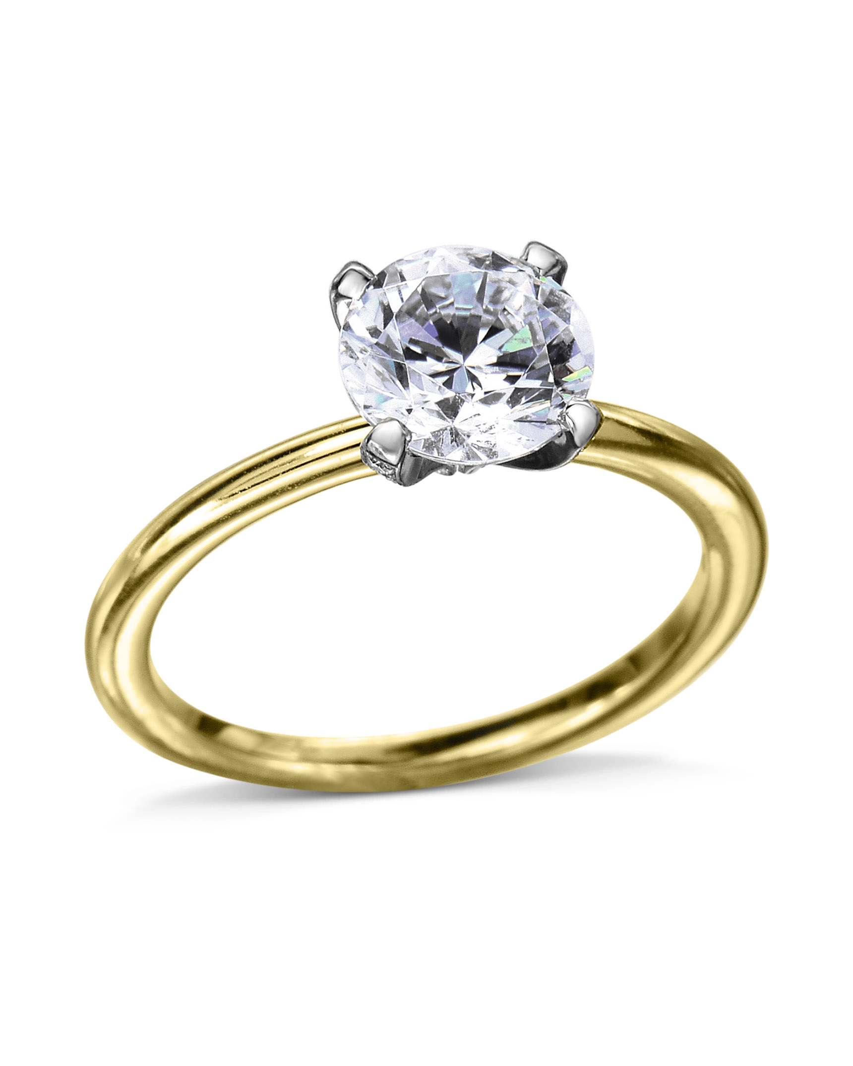 Classic 2-Tone Diamond Engagement Ring