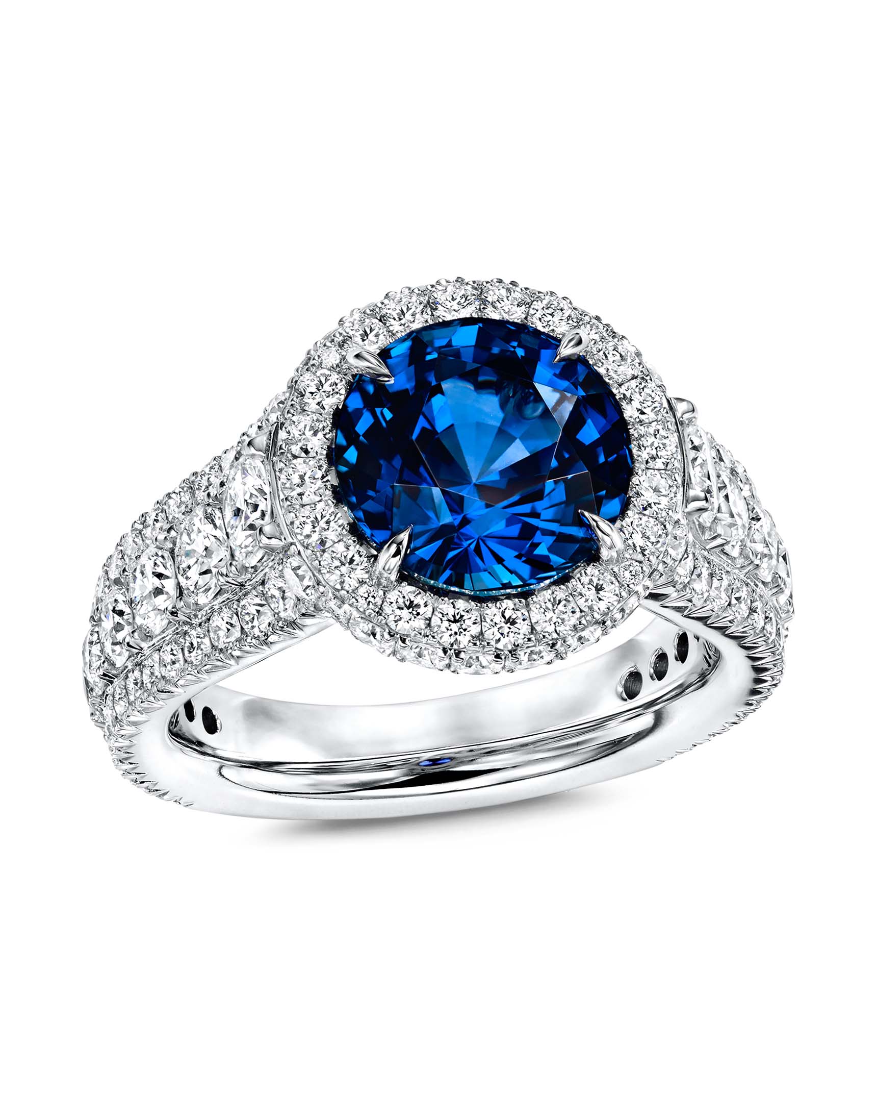 Ceylon Sapphire and Diamond Ring