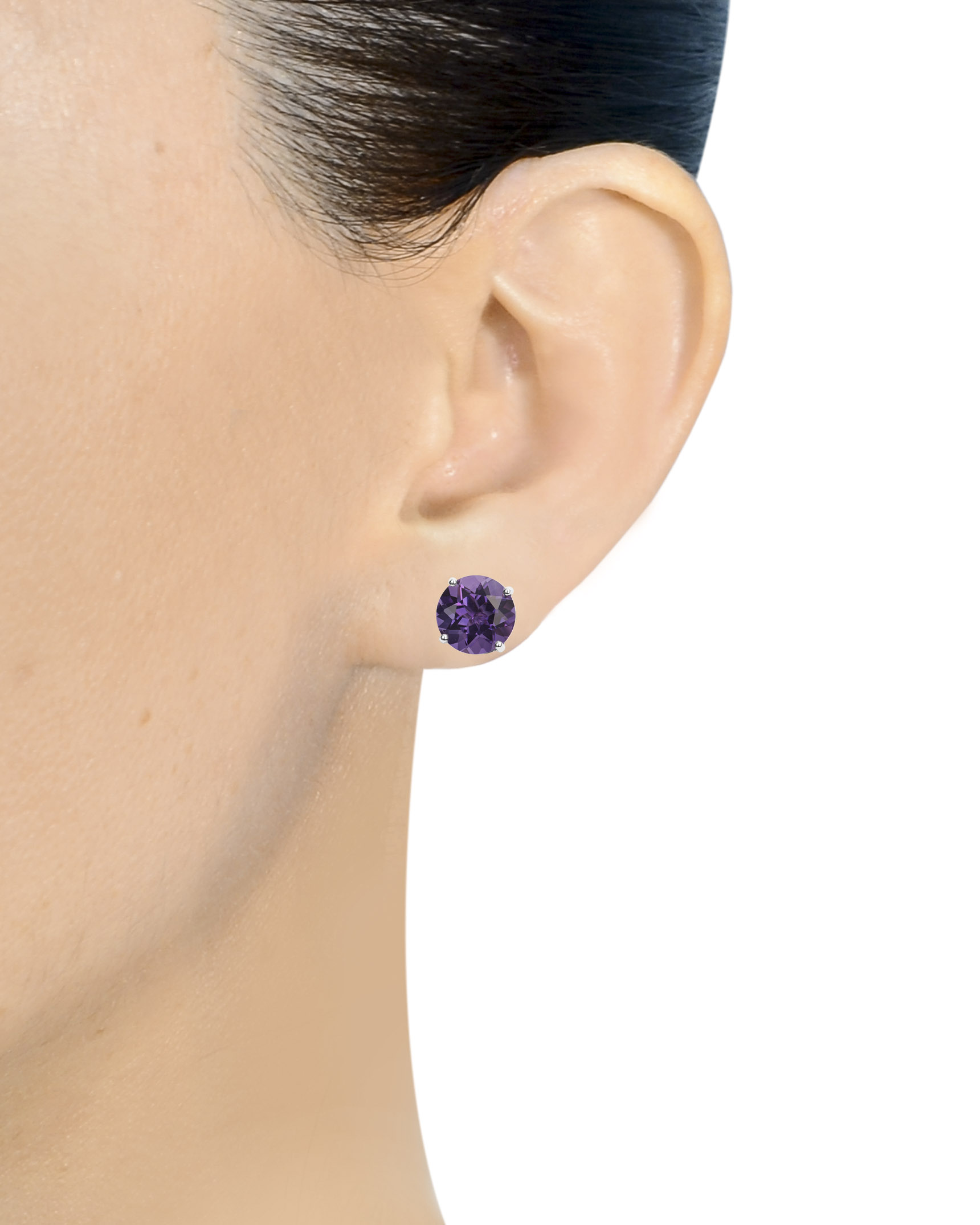 Amethyst Stud Earrings