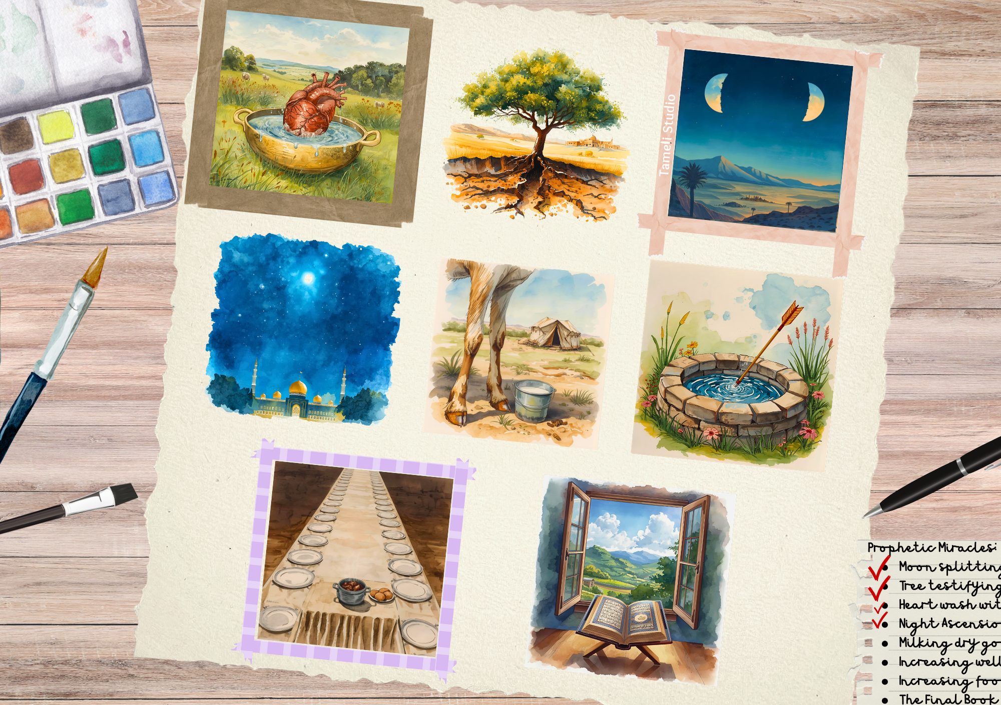 Watercolour Mujizat Studies