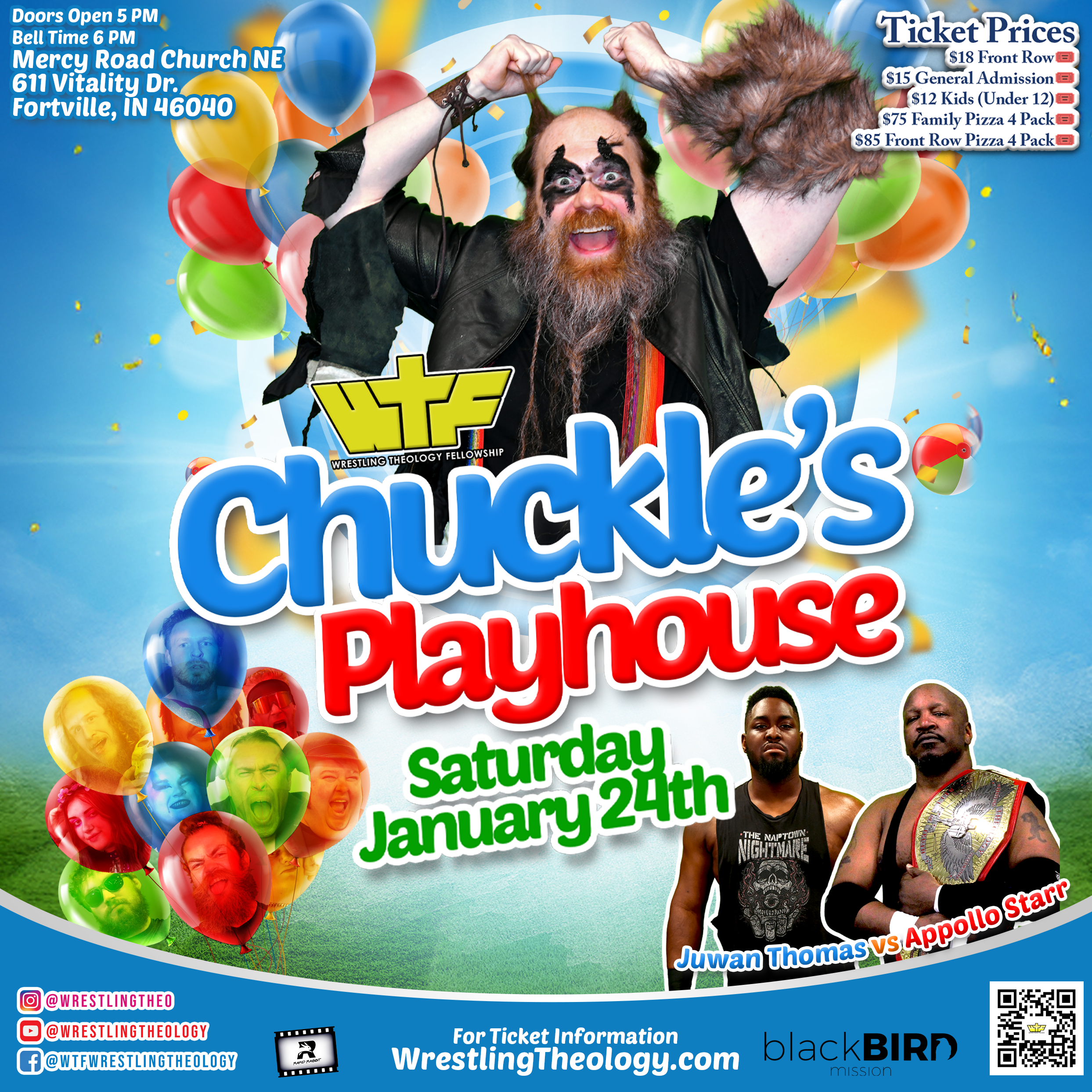 Wrestling Theology presents Chuckles Playhouse January 24th!