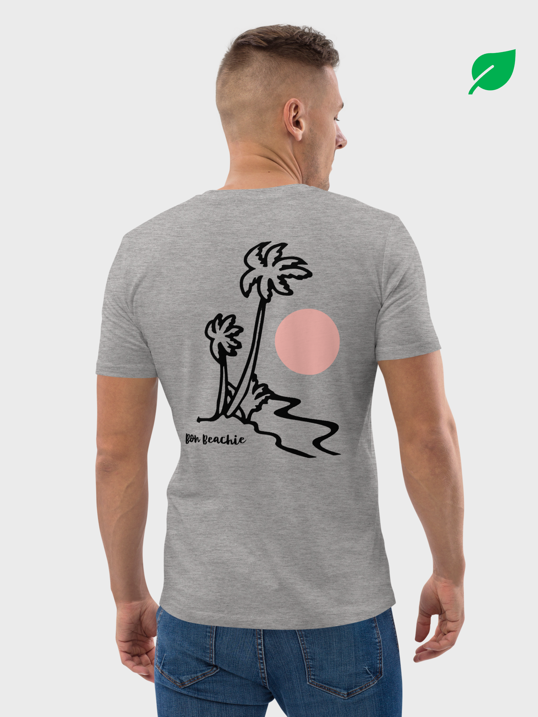 Palm Tree Graphic - Organic Cotton - Short Sleeve T-Shirt for Men