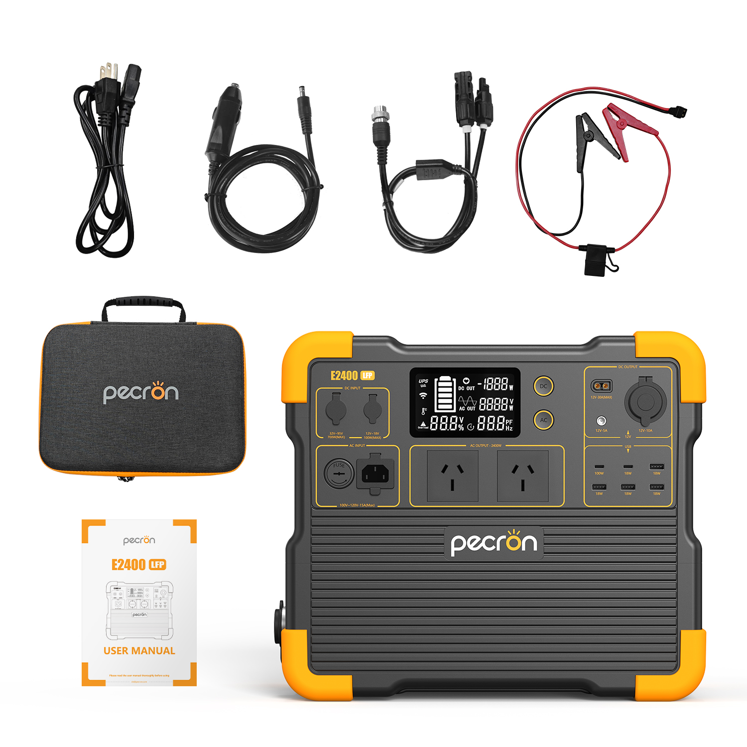  PECRON E2400LFP Portable Power Station 2400W 2048Wh
