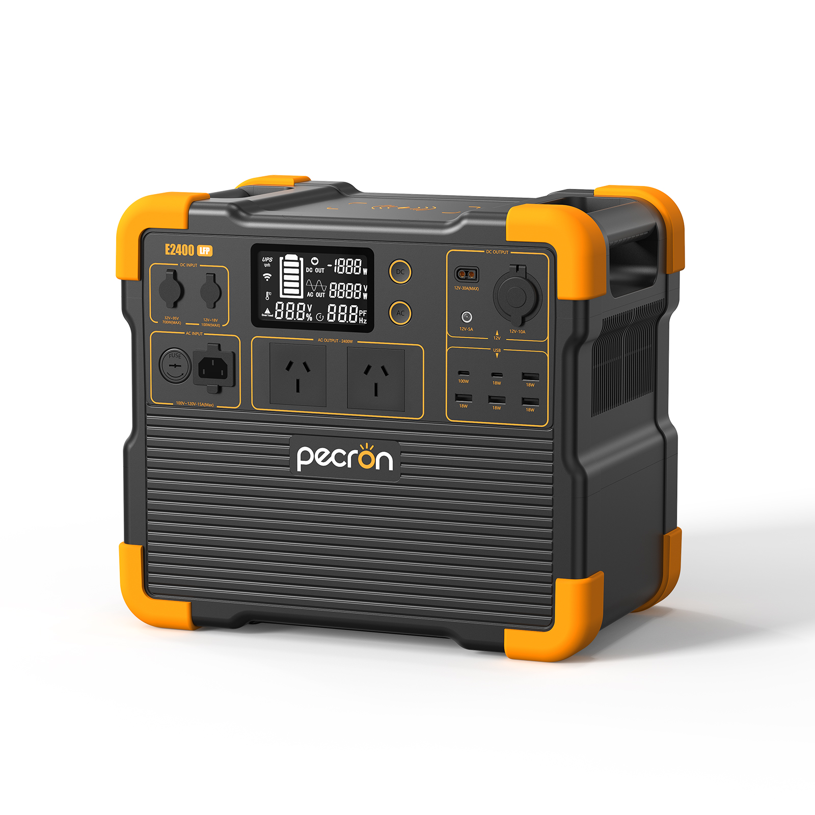  PECRON E2400LFP Portable Power Station 2400W 2048Wh + PECRON 500W Car Charger