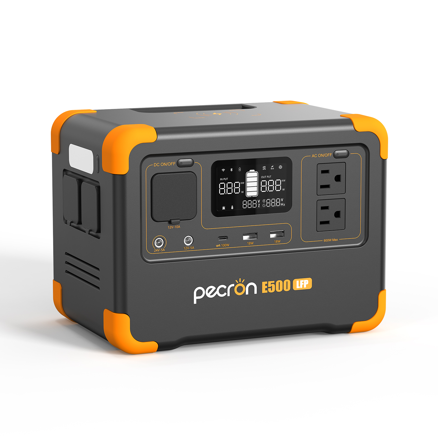  PECRON E500LFP Portable Power Station 600W 576Wh