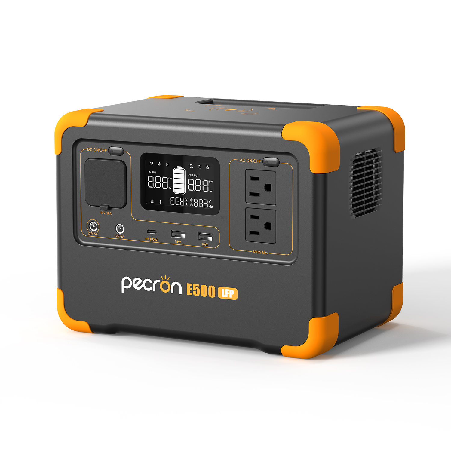 PECRON E500LFP Portable Power Station 600W 576Wh