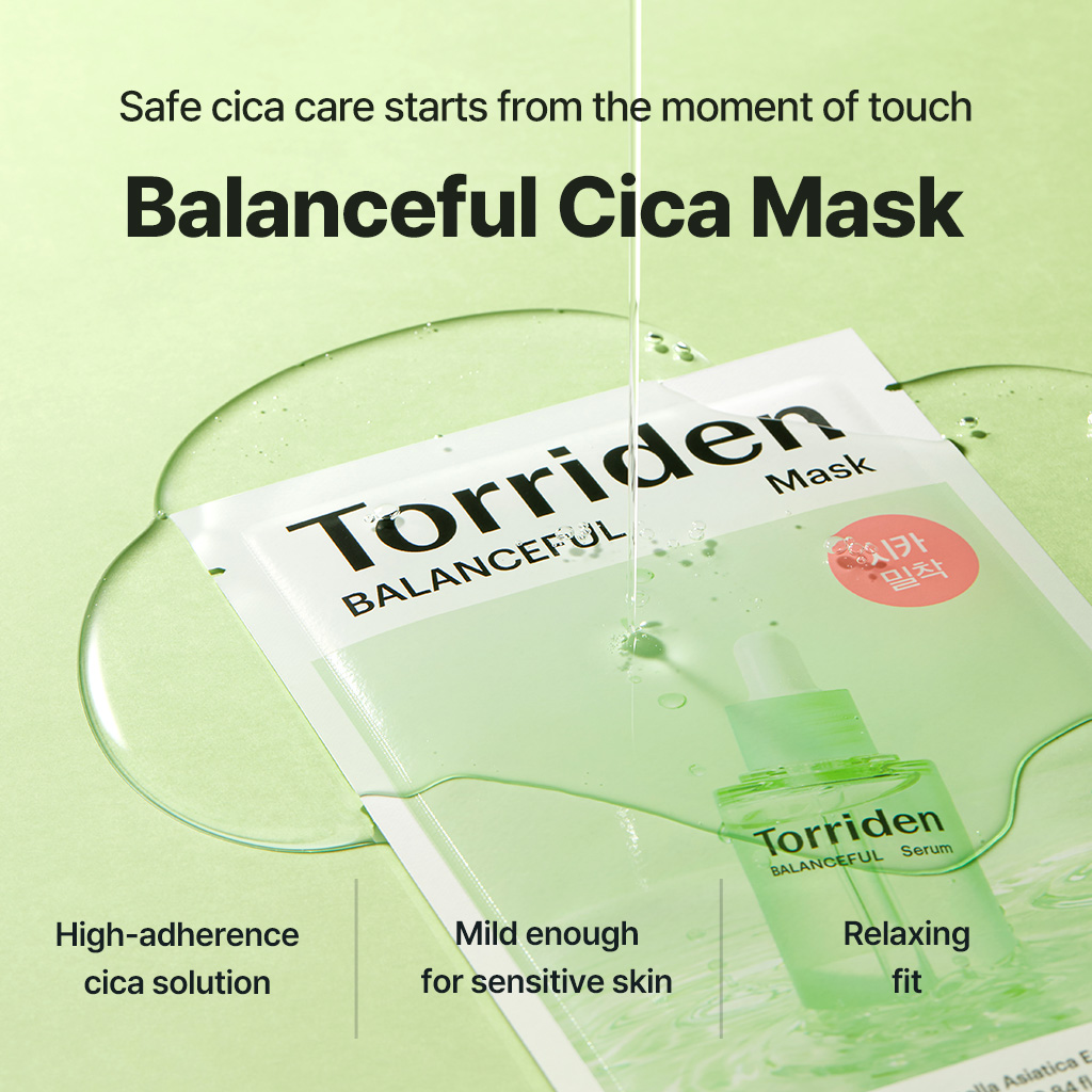 Torriden Balanceful Cica Facial Sheet Masks (10 Sheets)