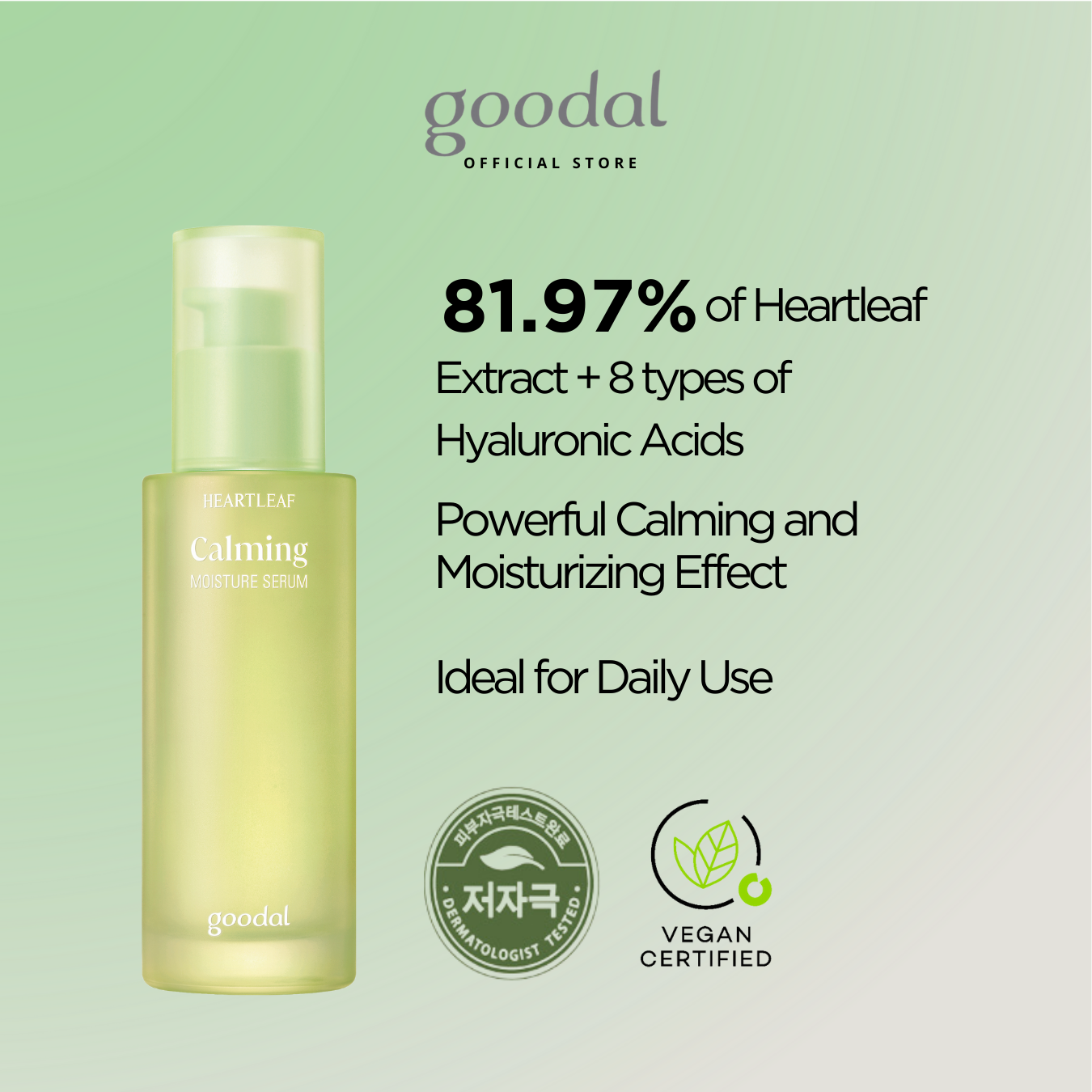 GOODAL HEARTLEAF CALMING MOISTURE SERUM 50ML