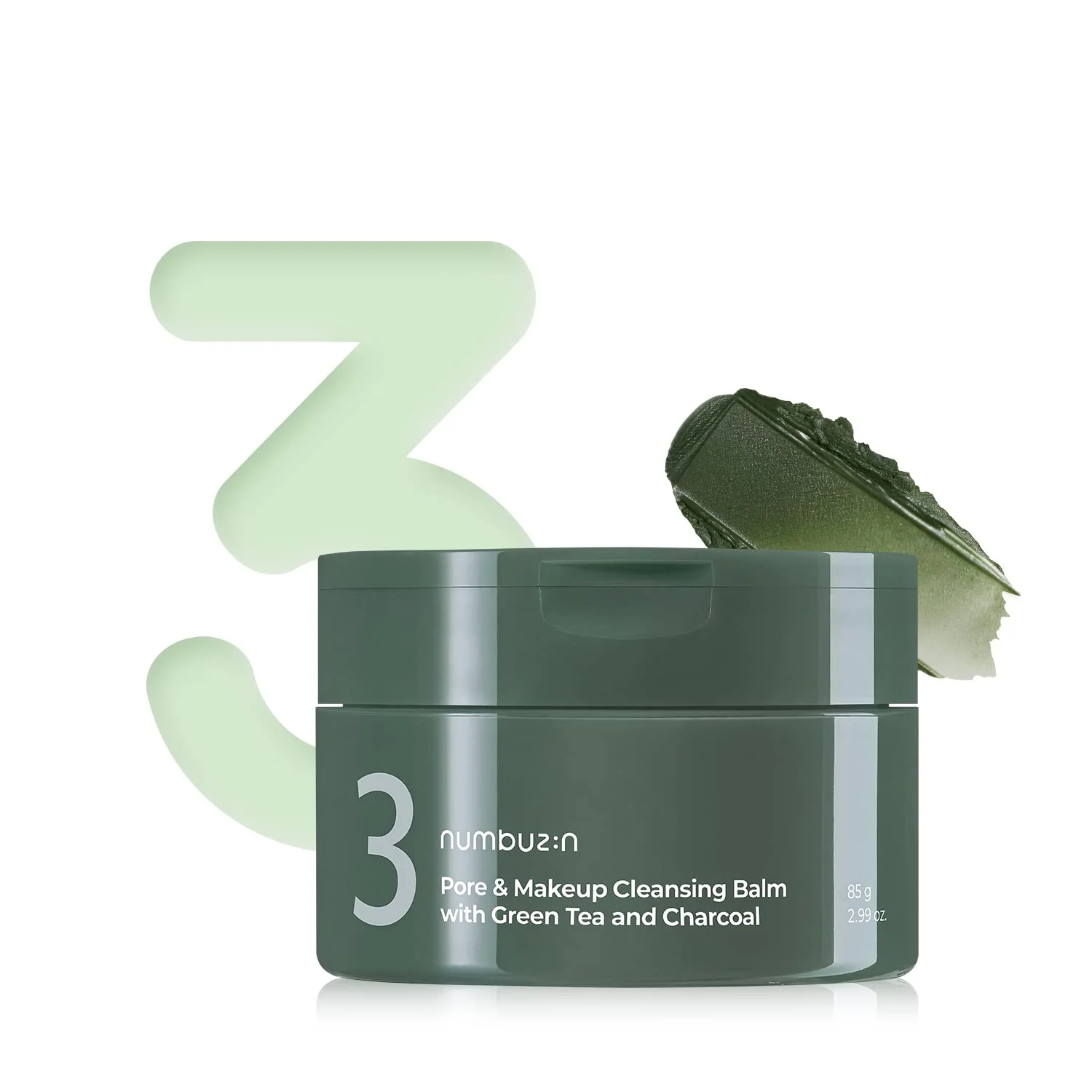 Numbuzin No.3 Pore & Makeup Cleansing Balm with Creen Tea and Charcoal 85g 