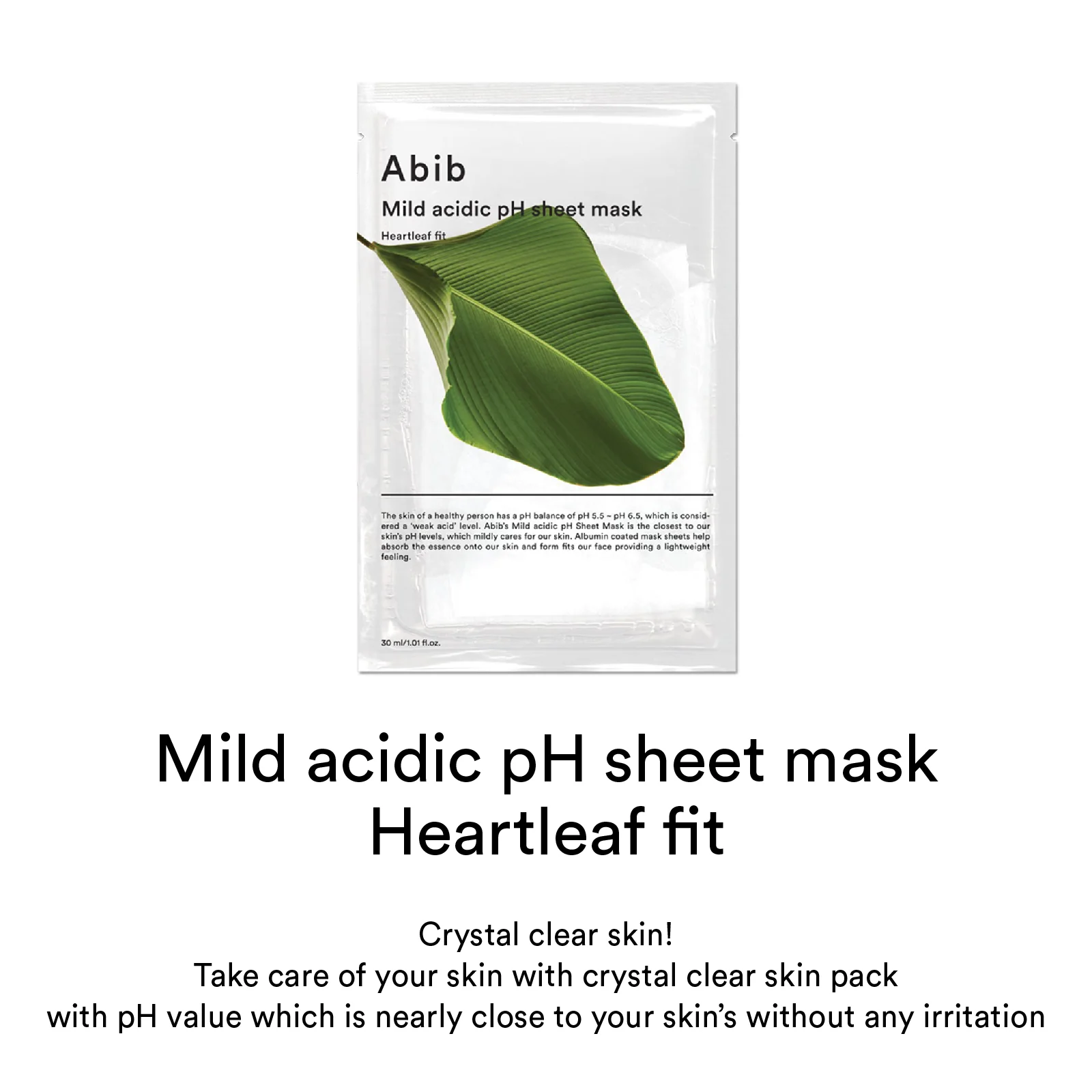 Abib - Mild acidic pH sheet mask Heartleaf fit (10 sheets)