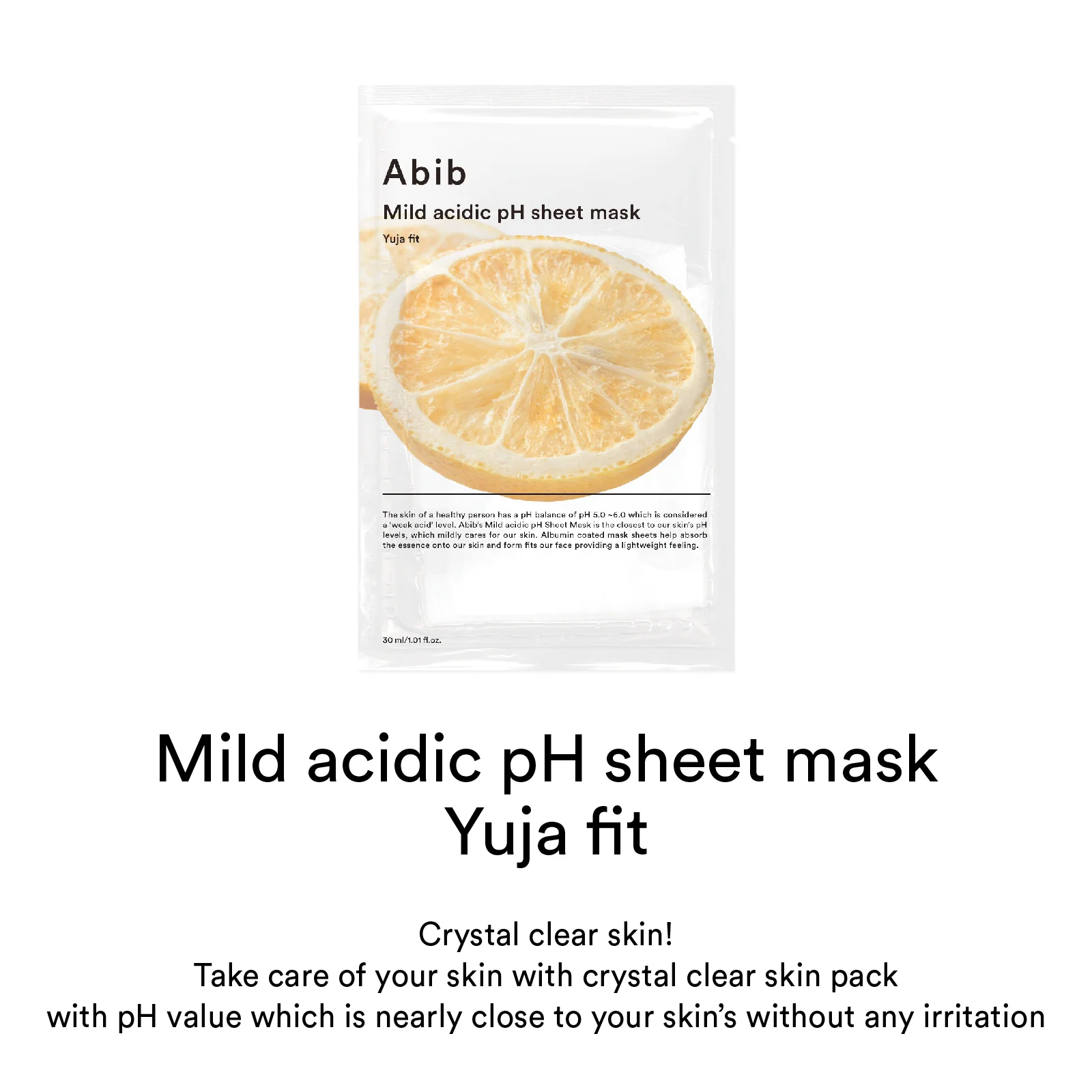 Abib - Mild acidic pH sheet mask Yuja fit (10 sheets)