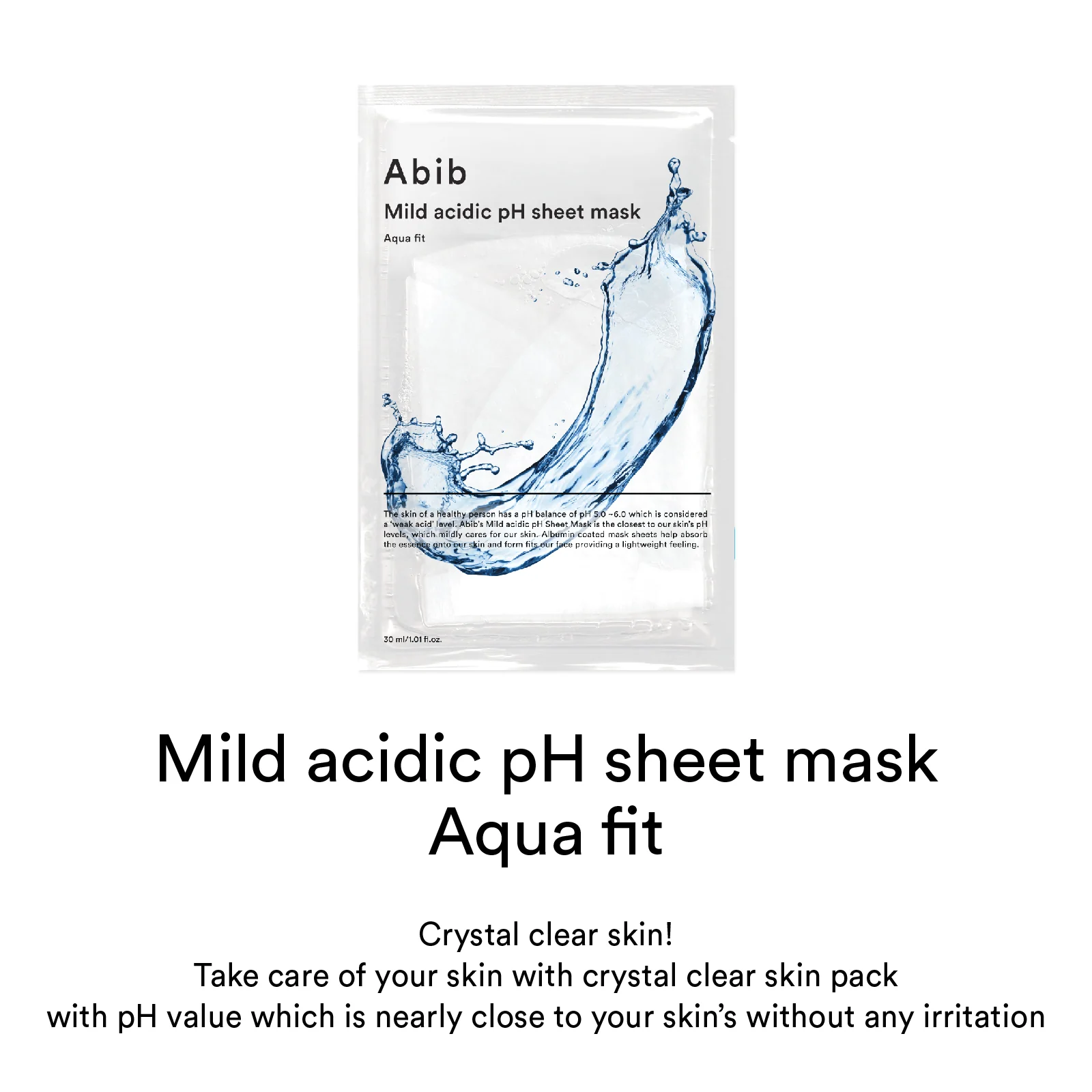 Abib - Mild acidic pH sheet mask Aqua fit (10 sheets)