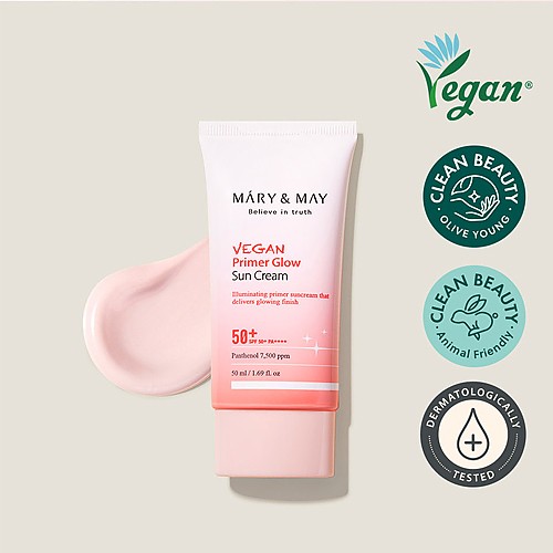 Mary&May Vegan Primer Glow Sun Cream SPF50+ PA++++ 50ml 