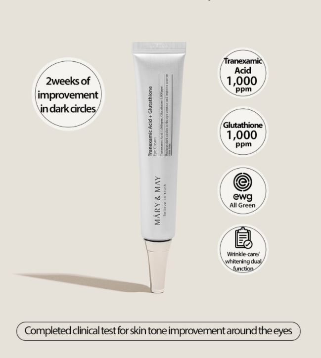 Mary&May Tranexamic Acid + Glutathione Eye Cream, Tranexamic Acid 30ml