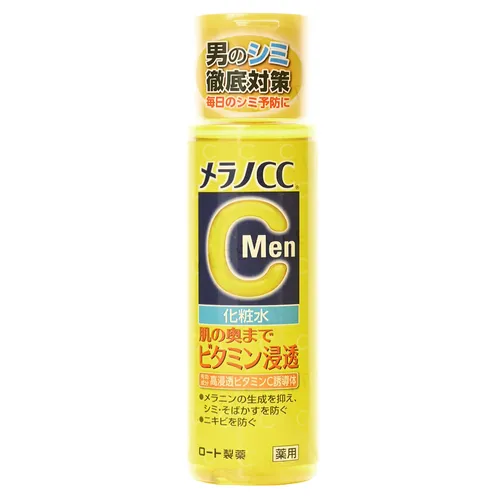 ROHTO Melano CC Men's Medicated Anti-Blemish Whitening Lotion, Lemon, 5.7fl oz (170ml)