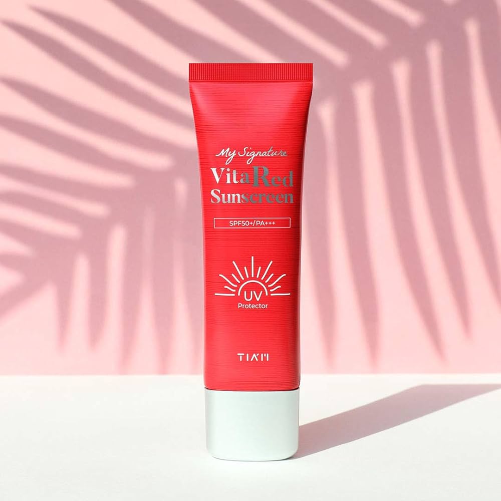 TIA'M My Signature Vita Red Sunscreen SPF50+ PA+++ 50ml / My Signature Vita Red Sunscreen