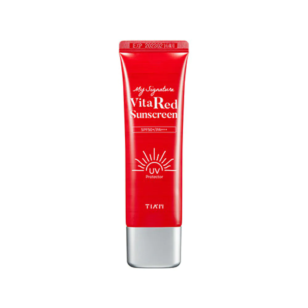 TIA'M My Signature Vita Red Sunscreen SPF50+ PA+++ 50ml / My Signature Vita Red Sunscreen