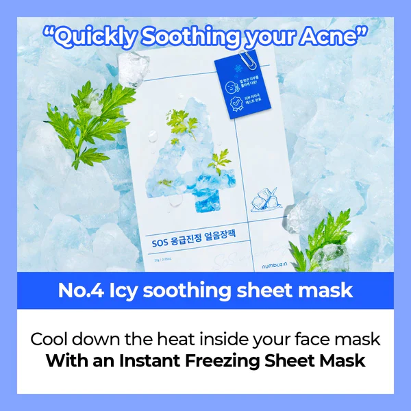 Numbuzin No.4 Icy Soothing Sheet Mask 4ea