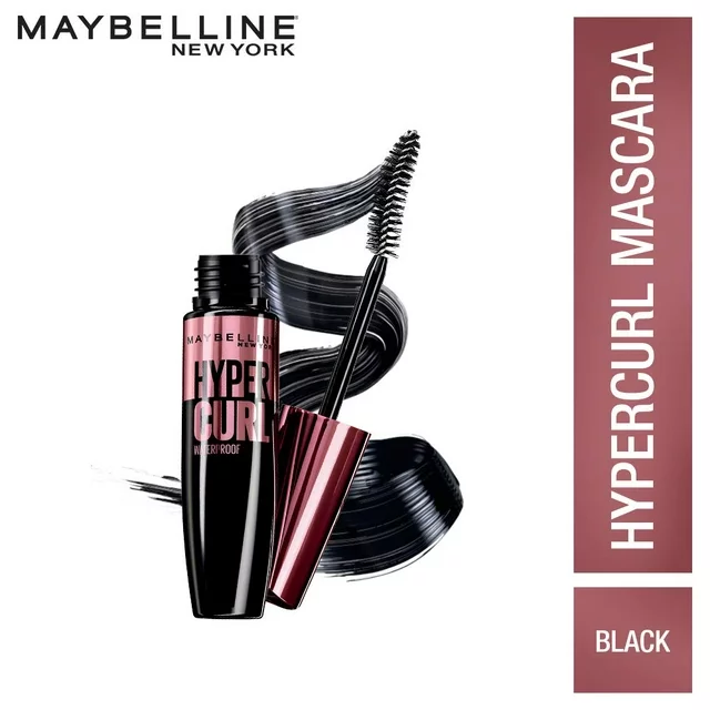 Maybelline New York Mascara, Curls Lashes, Highly Pigmented Colour, Long-lasting, Waterproof, Hypercurl , very black, 9.2ml