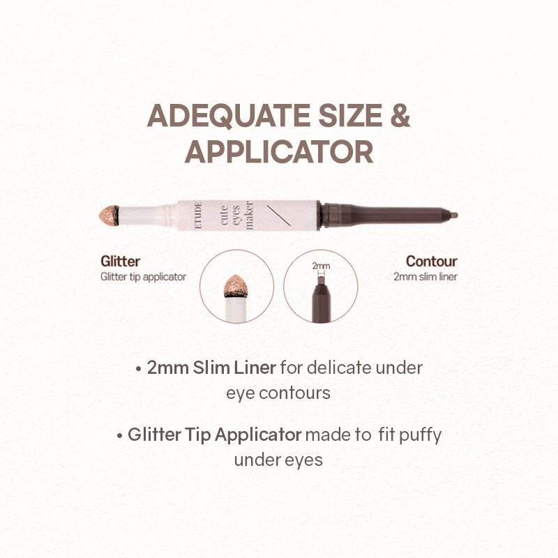 Etude Official Cute Eyes Maker Peach Nude / Tear Bag Liner