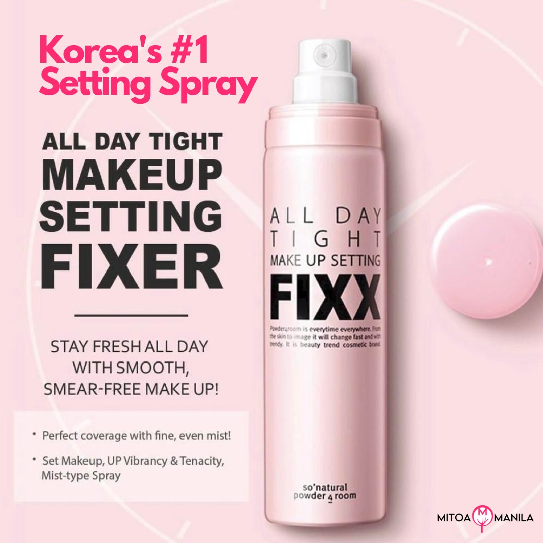 SO NATURAL ALL DAY TIGHT MAKE UP SETTING FIXER - Mist-type Spray