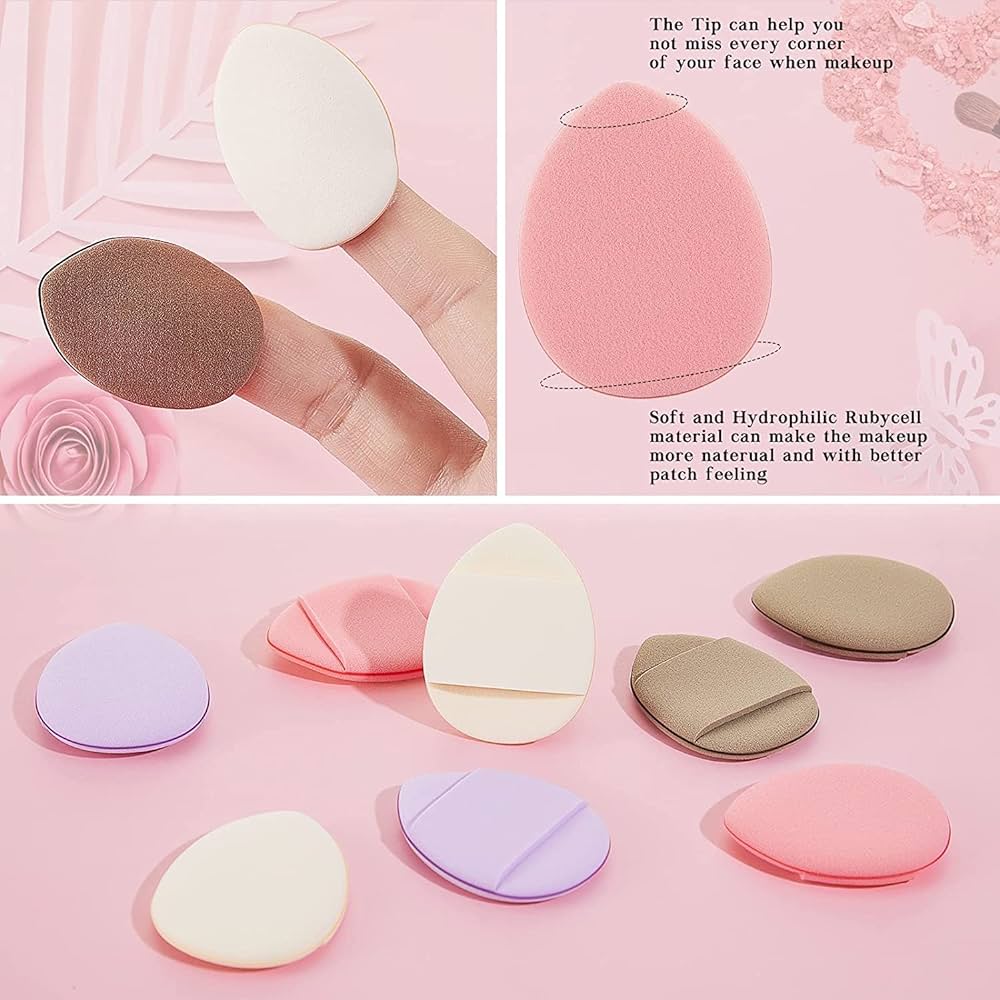 Finger Powder Puff Band Handle Ultra Soft Mini