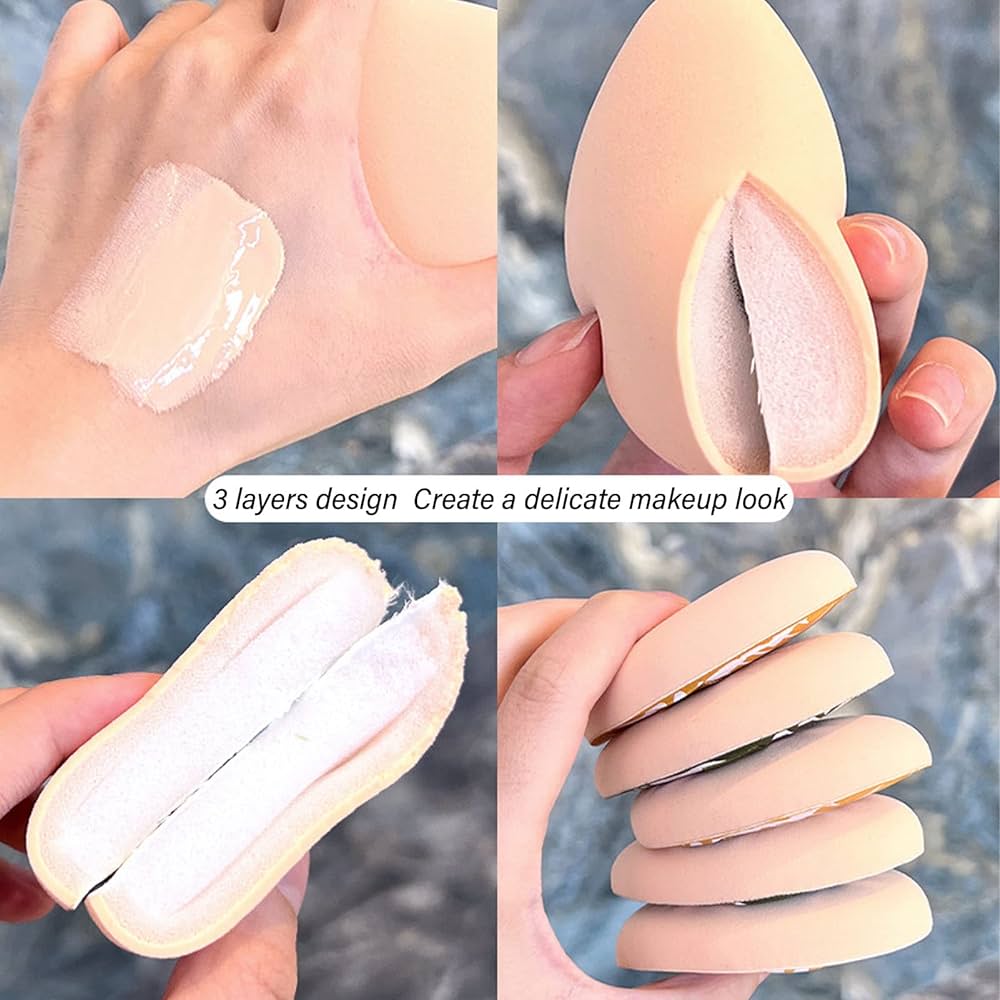 Air Cushion Puff Set With Storage Box Makeup [XL]/Set