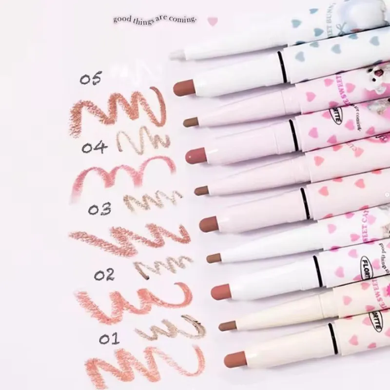 FLORTTE - 2 in 1 Lip Pencil - 5 Colors