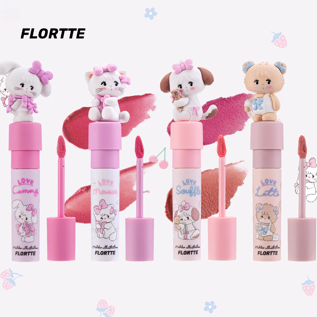 Flortte × Mikko Rua Rua Illustrations Matte Lip Cream