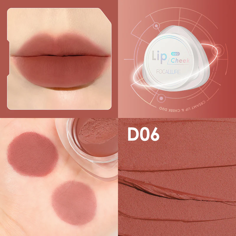 Focallure Lip & Cheek Duo,Lip Clay 3.0