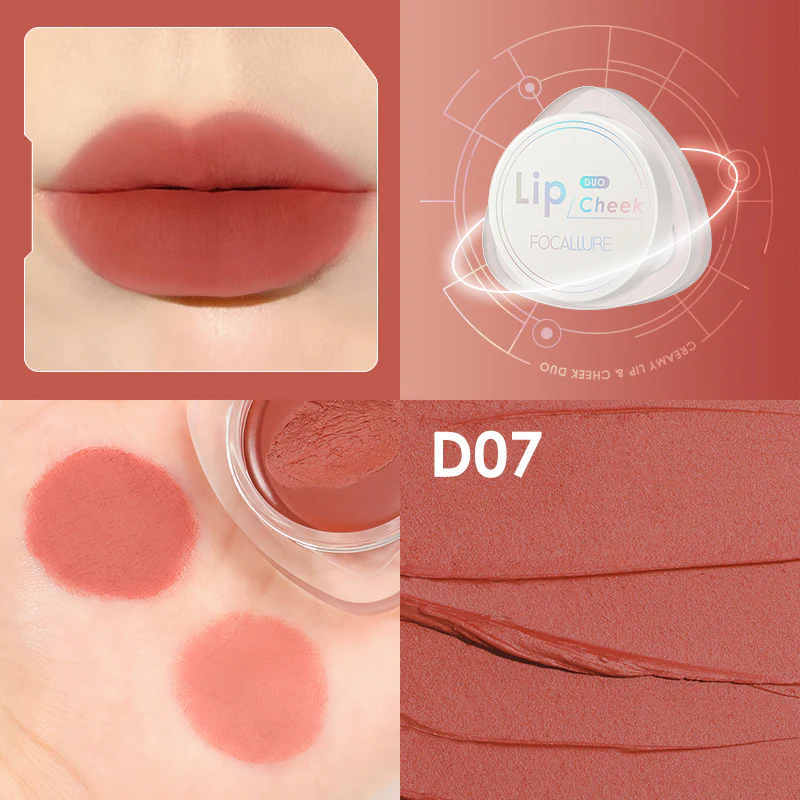 Focallure Lip & Cheek Duo,Lip Clay 3.0