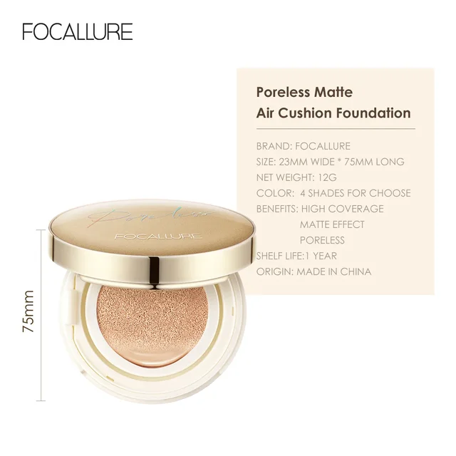 FOCALLURE - Poreless Matte Air Cushion Foundation