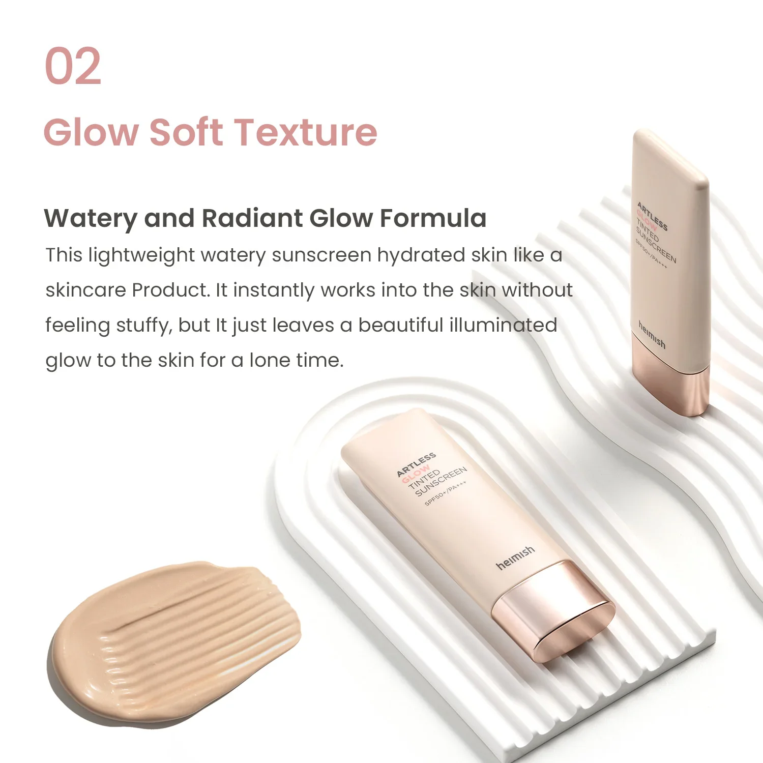 Heimish Artless Glow Tinted Sunscreen Shine Beige SPF50+ PA+++ 40ml
