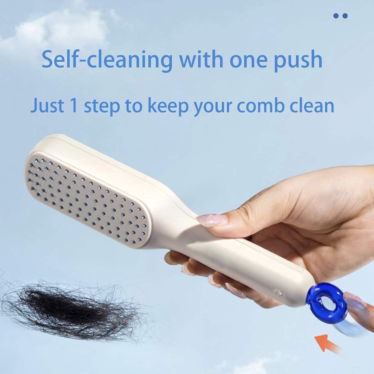 Retractable Hair Comb, Self Cleaning Hair Brush, Anti-Static Hair Comb, Anti Static Comb