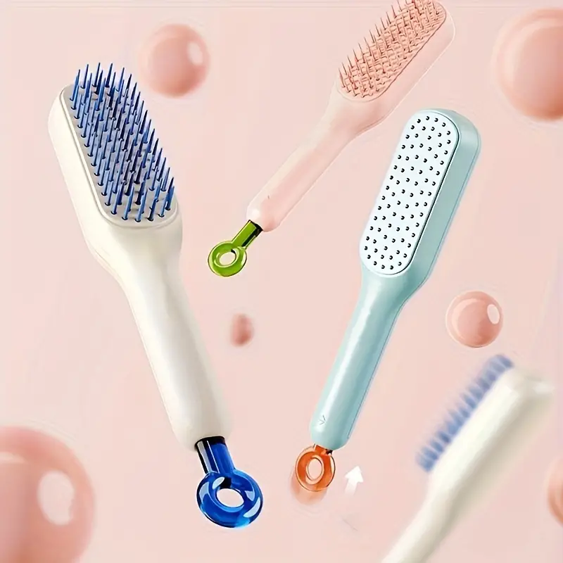 Retractable Hair Comb, Self Cleaning Hair Brush, Anti-Static Hair Comb, Anti Static Comb