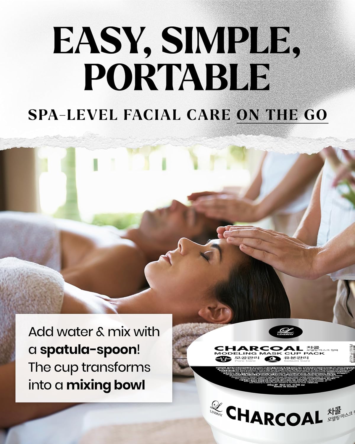 Lindsay Charcoal Modeling Mask Cup Pack 28g