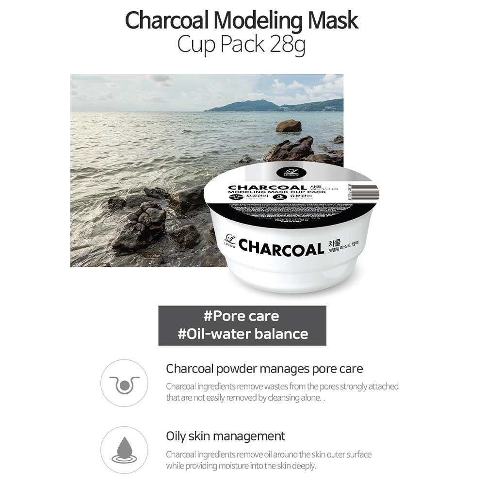 Lindsay Charcoal Modeling Mask Cup Pack 28g