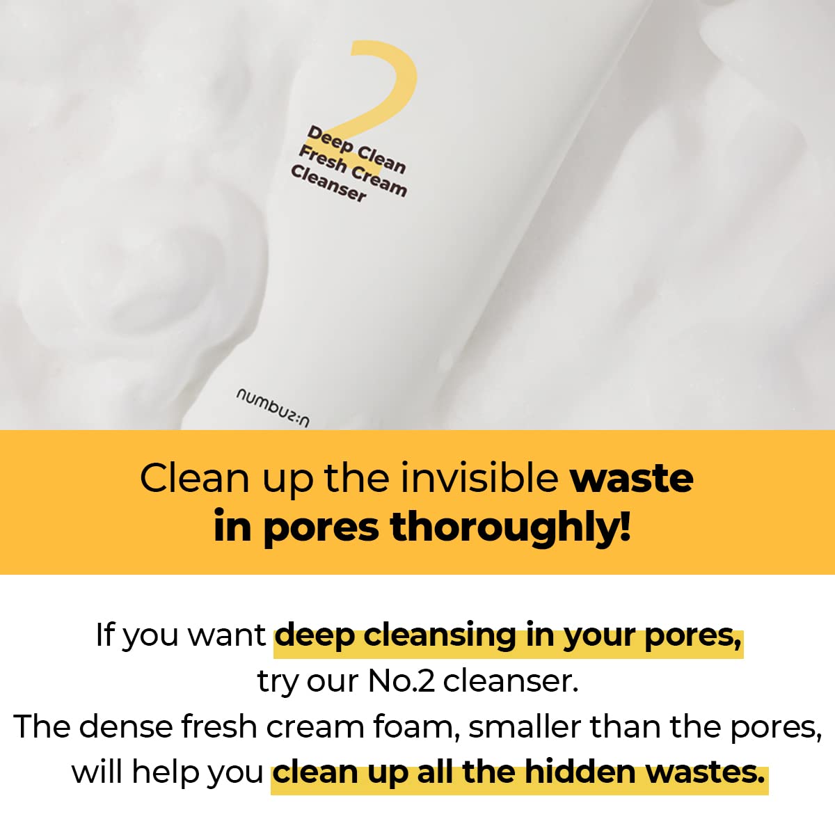 Numbuzin - No.2 Deep Clean Fresh Cream Cleanser