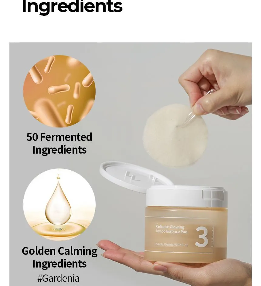 Numbuzin Radiance glowing jambo Essence pad 150,l/70pads/5.07 fl.oz