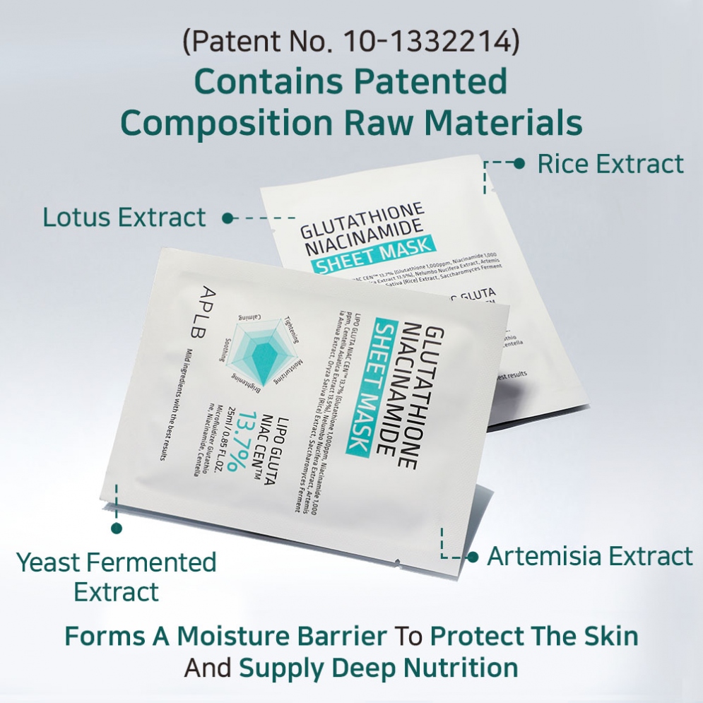 APLB Glutathione Niacinamide Sheet Mask 