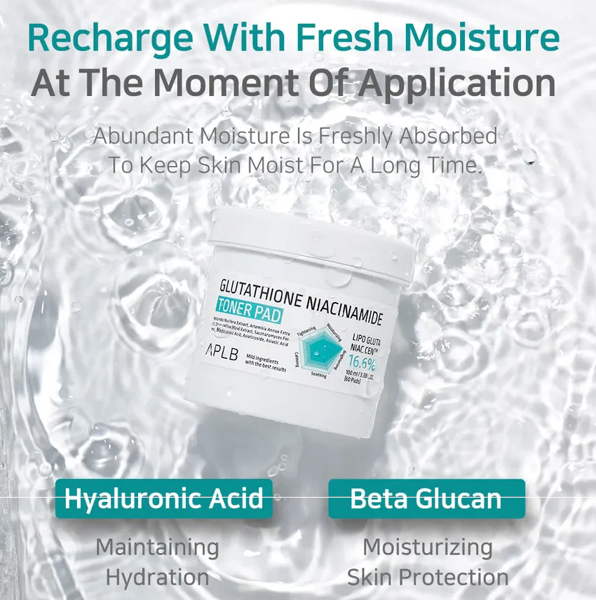 APLB Glutathione Niacinamide Toner Pad
