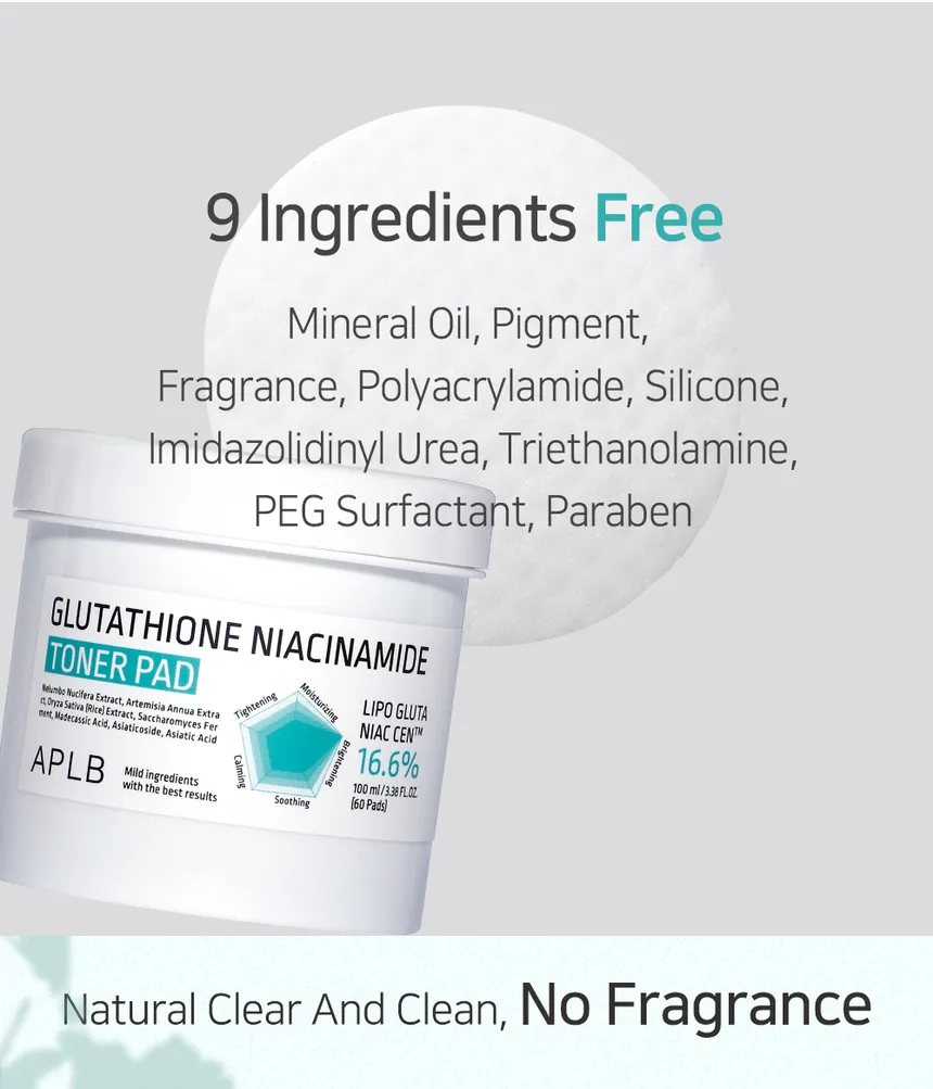 APLB Glutathione Niacinamide Toner Pad