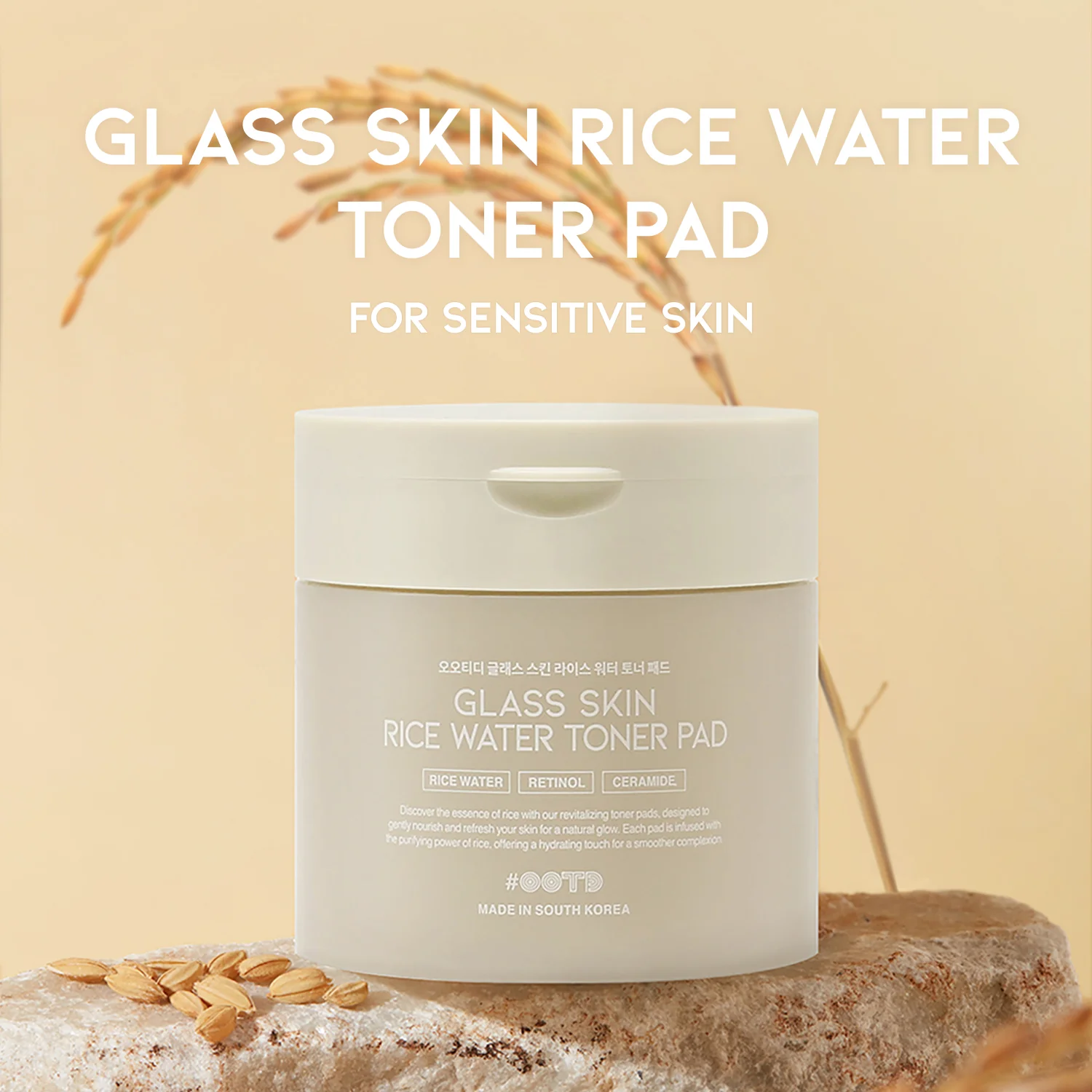 OOTD Beauty Glass Skin Rice Water Toner Pad 70EA
