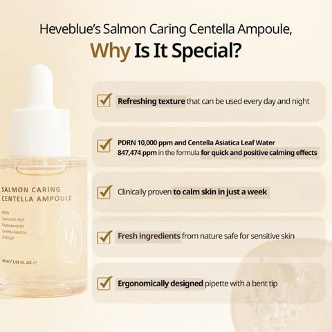 HEVEBLUE Salmon Caring Centella Ampoule 30ml Vendor
